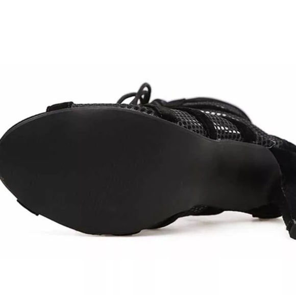 Sexy Lace Up Cross-tied Peep Toe High Heel Ankle - Picture 7 of 8